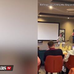 Ed Sheeran serenades the England team; Bellingham’s priceless expression