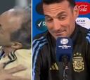La desafortunada broma de Scaloni sobre el beso de su utillero