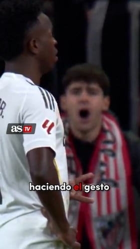 El gesto de Vinicius a la grada de San Mamés que le vuelve a poner en boca de todos
