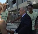 El significativo gesto en el saludo entre Florentino y Modric en el entrenamiento