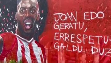 Iñaki Williams responde a la pintada contra su hermano: “Alguien demasiado pequeño para dar la cara”