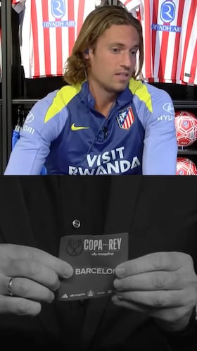 La reacción instantánea de Marcos Llorente cuando sale la bola del Barça: un poema