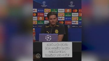 La respuesta de Terzic cuando le dicen que el Madrid lleva 40 años sin perder una final: a ver a las 23...