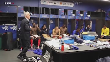 El video viral de Dembelé en el vestuario de Francia en el discurso de Deschamps