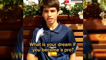 Lo que Alcaraz soñaba con 12 años lo dejó grabado y ahora es viral: escuchen su “sueño imposible” 