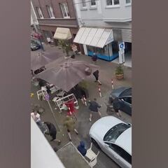 Violent clashes erupt in Gelsenkirchen as English, Serbian, and Albanian fans confront each other