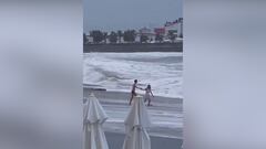 Heart-stopping video: woman vanishes in massive wave on Russian beach – desperate search underway