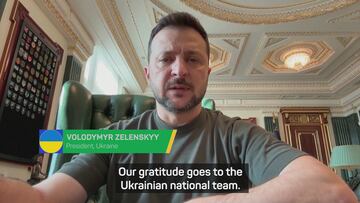 Zelenskyy congratulates Ukraine side after Euros victory