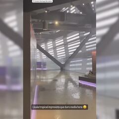 Las impresionantes goteras que inundaron parte del Bernabéu