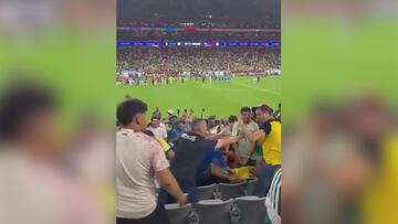 Lanza un puñetazo y el contraataque que recibe es tan brutal que le deja KO ipso facto en la Copa América 