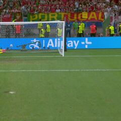 El gesto de Cristiano tras marcar el primero de la tanda que ya es historia de las Euros