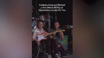 Michael J. Fox joins Coldplay at Glastonbury for ‘Fix You’ performance, melting the crowd’s hearts