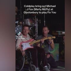 Michael J. Fox joins Coldplay at Glastonbury for ‘Fix You’ performance, melting the crowd’s hearts