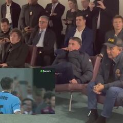 Milei se hace TT por su reacción a los penaltis de Brasil con Bolsonaro a su lado