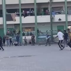 Captan en cámara el momento exacto en el que Israel bombardeó un colegio en Palestina