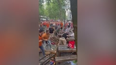 Violence breaks out in Dortmund: Dutch fans ambush England supporters in a pub brawl