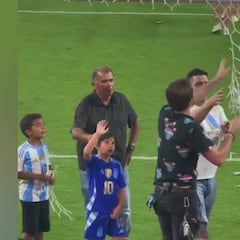 Heartwarming moment: Messi’s son and grandfather share special celebration on the pitch after win