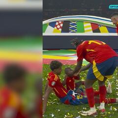 El miedo del hermano pequeño de Lamine al ver acercarse a Nico Williams: la secuencia es enternecedora