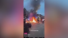 Chaos in England: Leeds police pelted with rocks by migrants; officers flee scene