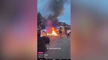 Chaos in England: Leeds police pelted with rocks by migrants; officers flee scene