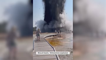 Terrifying explosion at Yellowstone sparks panic among tourists