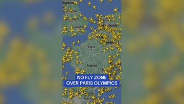 Así se prohibieron los vuelos comerciales durante la Inauguración de París 2024
