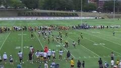 Steelers camp erupts in brawl after late hit on QB Justin Fields; O-line defends star quarterback