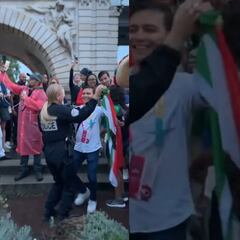 Mexicanos ponen a bailar a policías en París con ‘La Chona’