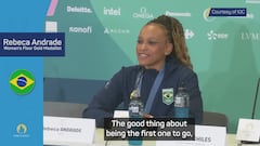 Biles’ gesture warms heart of gold medalist Andrade