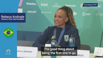 Biles’ gesture warms heart of gold medalist Andrade