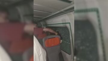 2 horas encerrados en un tren de Renfe y bajo un túnel a casi 40º: rompieron las ventanas para respirar, vean