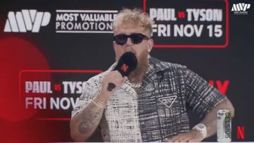 Jake Paul booed after explosive anti-NYC rant during Mike Tyson fight promo