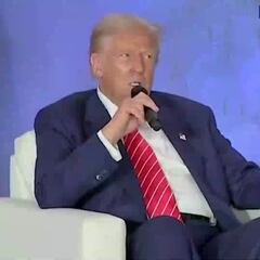 Donald Trump’s Elon Musk impression sends the audience into fits of laughte