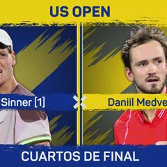 Resumen del Sinner vs Medvedev de cuartos de final del US Open