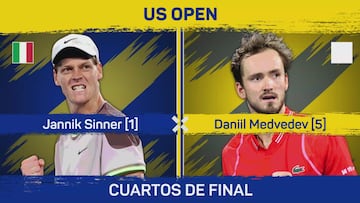Resumen del Sinner vs Medvedev de cuartos de final del US Open