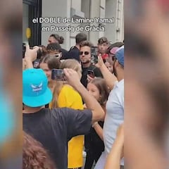 Confunden al ‘doble’ de Lamine Yamal en Barcelona: la reacción de la gente ya es viral
