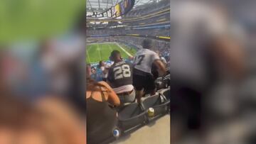 La brutal pelea en la grada durante un partido de NFL: varios aficionados con sangre en la cara y conmociones cerebrales
