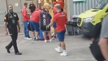 El sobrecogedor momento de Machac, el rival de Alcaraz, tras retirarse