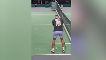El vacile de Alcaraz y Ferrer a Ferrero que desató carcajadas en el entrenamiento
