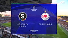 Resumen y goles del Sparta de Praga vs Salzburgo , fase de grupos de la Champions League