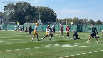 Jordan Love vuelve a los entrenamientos tras lesión de rodilla sufrida en Brasil