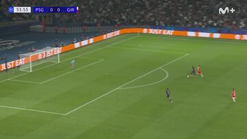 Uno de los fallos más groseros de Dembélé así que imaginen: la reacción de Barcola, definitoria