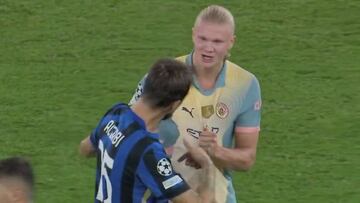 El momento de Haaland cuando Acerbi le dice que “le ha secado dos veces”: tremendo