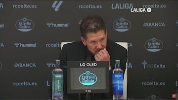 Simeone elogia a Julián Álvarez tras su gol ante el Celta: se tienen cariño y se nota