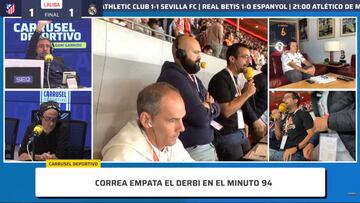 Los jugadores del Atleti se van al fondo tras el partido y Dani Garrido estalla en directo