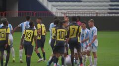 Brutal batalla campal en un amistoso sub-15 entre Ecuador y Argentina