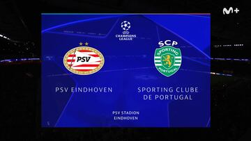 Resumen y goles del PSV vs Sporting CP, jornada 2 de la Champions League