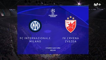 Resumen y goles del Inter de Milán vs Estrella Roja, jornada 2 de la Champions League