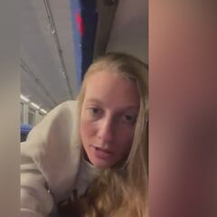 Una mujer muestra la realidad en Israel durante la caída de los misiles