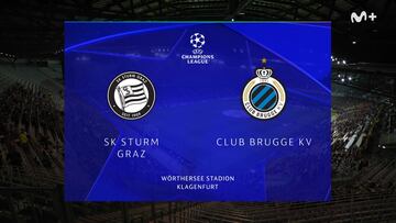 Resumen y gol del Sturm Graz vs Brujas, jornada 2 de la Champions League